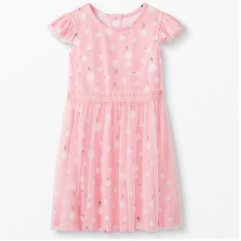 {Hanna Andersson} tulle pink daisy dress